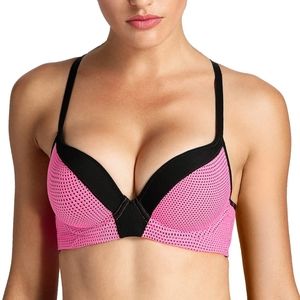 Black & Pink Sports Yoga Bra